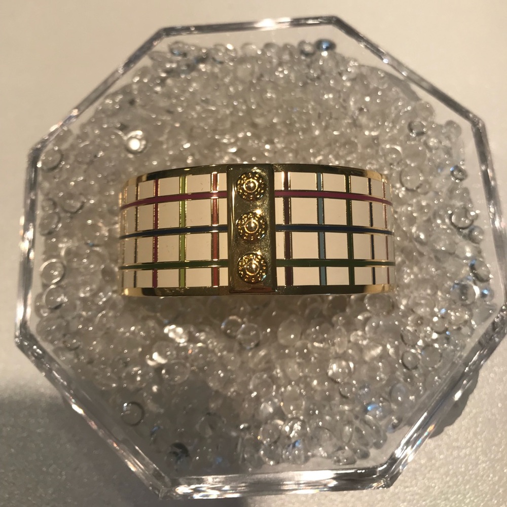 Multiple color Gold coach bangle
